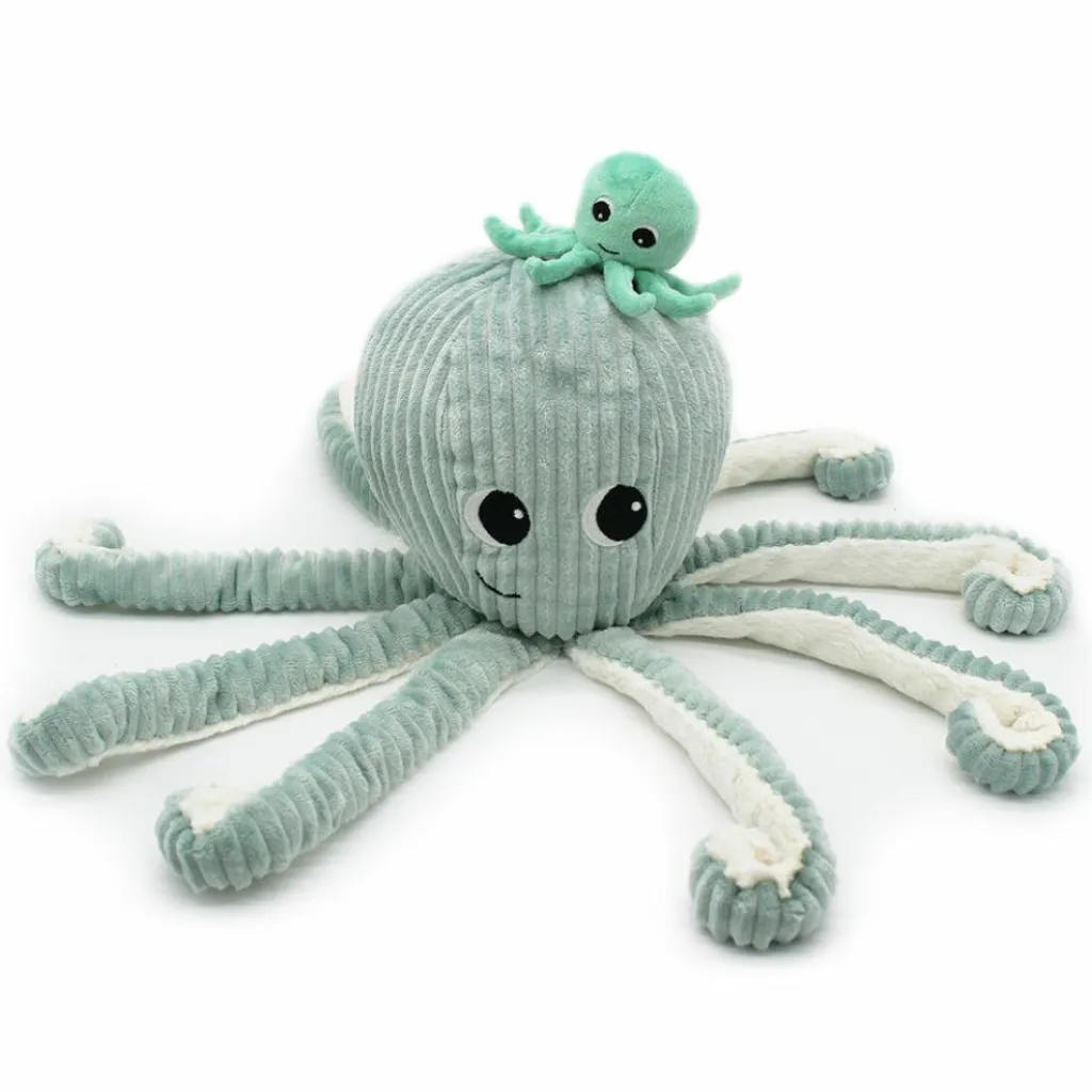 Sale Peluche géante Filou la pieuvre et son bébé menthe (45 cm) Peluche Moyenne (20-59 Cm)