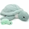 Outlet Peluche géante Les Ptipotos Sauvenou maman-bébé tortue menthe (49 cm) Peluche Moyenne (20-59 Cm)