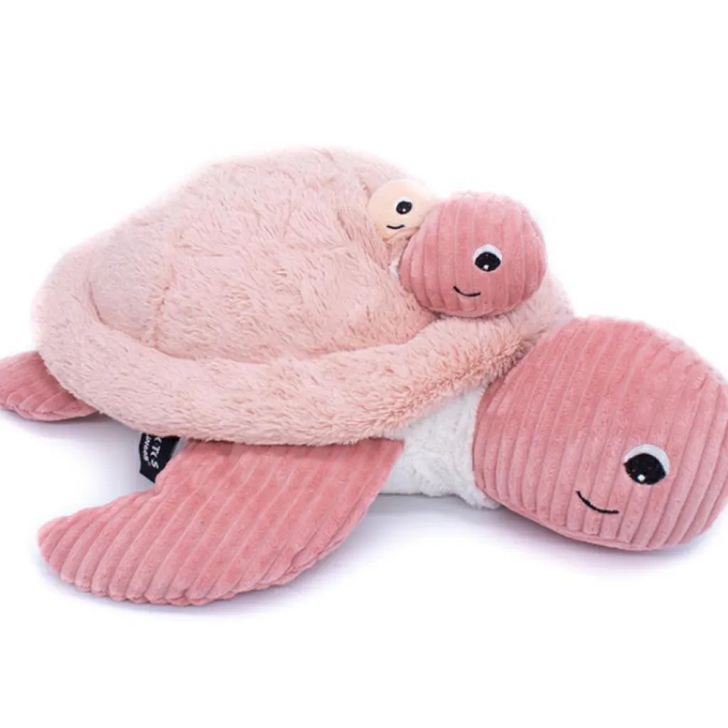 New Peluche géante Les Ptipotos Sauvenou la tortue rose (50 cm) Peluche Moyenne (20-59 Cm)