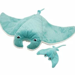 Hot Peluche géante Mantalou la raie manta et son bébé Aqua (67 cm) Grande Peluche (60 Cm Et +)