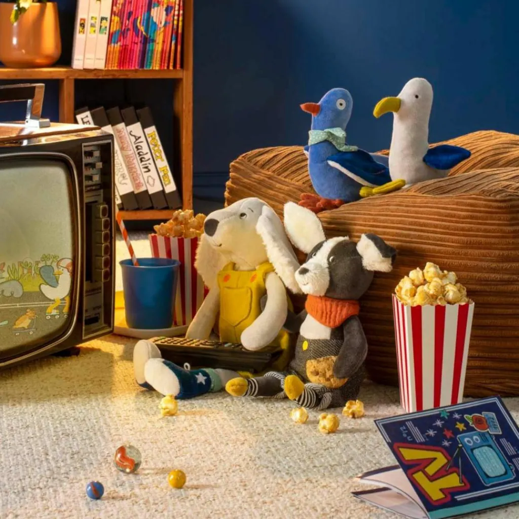 Online Peluche hochet goéland Marco Puce et Pilou (18 cm) Hochet