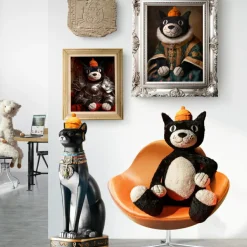 Hot Peluche Jack le chat Original (32 cm) Peluche Moyenne (20-59 Cm)