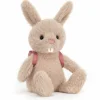 Outlet Peluche Lapin avec sac à dos (22 cm) Peluche Moyenne (20-59 Cm)
