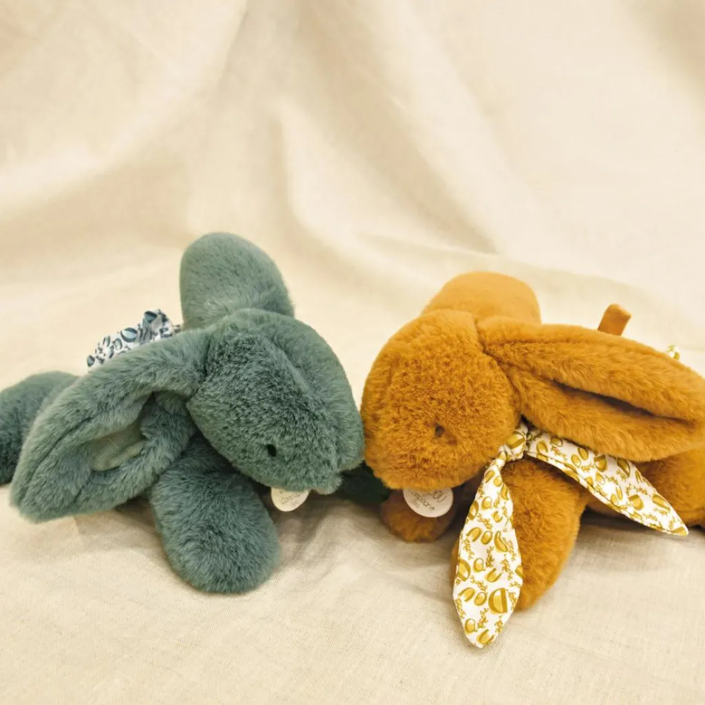 Clearance Peluche Lapin Doudou Pantin vert sauge (25 cm) Peluche Moyenne (20-59 Cm)