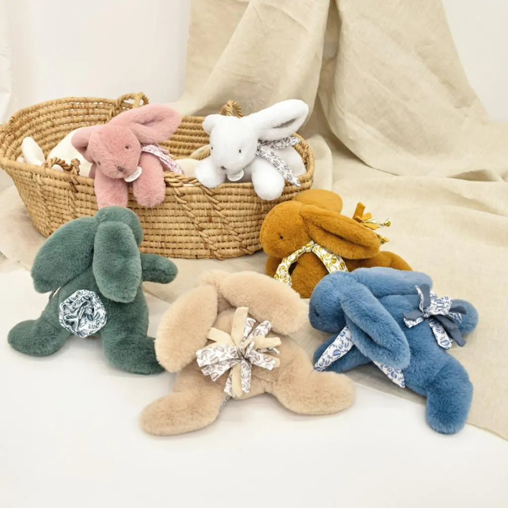 Clearance Peluche Lapin Doudou Pantin vert sauge (25 cm) Peluche Moyenne (20-59 Cm)