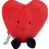 Clearance Peluche Les Flipetz Cœur et Fleur Rouge Coquelicot Petite Peluche (< 20 Cm)