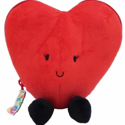 Clearance Peluche Les Flipetz Cœur et Fleur Rouge Coquelicot Petite Peluche (< 20 Cm)