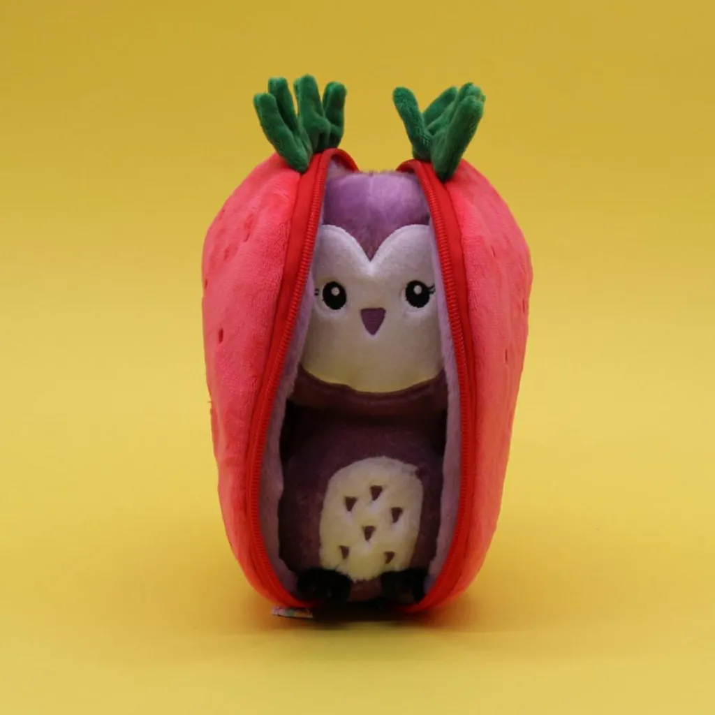 Peluche Les Flipetz Violet la chouette-fraise Petite Peluche (< 20 Cm)