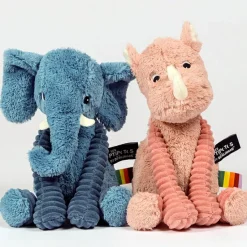 Hot Peluche Les Ptipotos Dimoitou l'éléphant (26 cm) Peluche Moyenne (20-59 Cm)