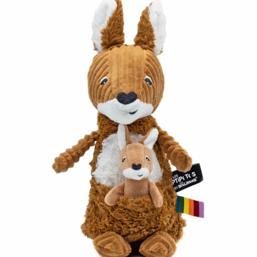 Sale Peluche Les Ptipotos Kangourou cassonade (33 cm) Peluche Moyenne (20-59 Cm)