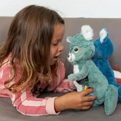 Online Peluche Les Ptipotos Netoitou le raton laveur vert (26 cm) Peluche Moyenne (20-59 Cm)