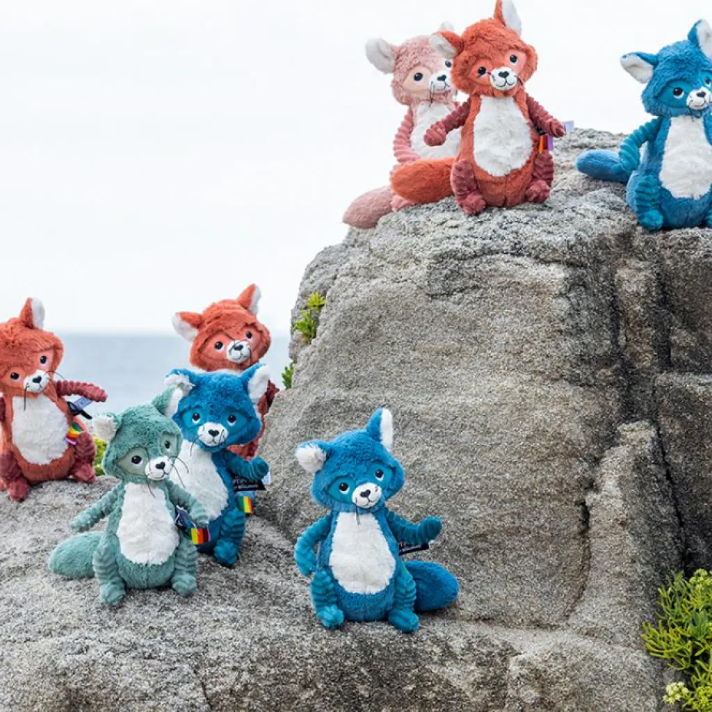 Online Peluche Les Ptipotos Netoitou le raton laveur vert (26 cm) Peluche Moyenne (20-59 Cm)