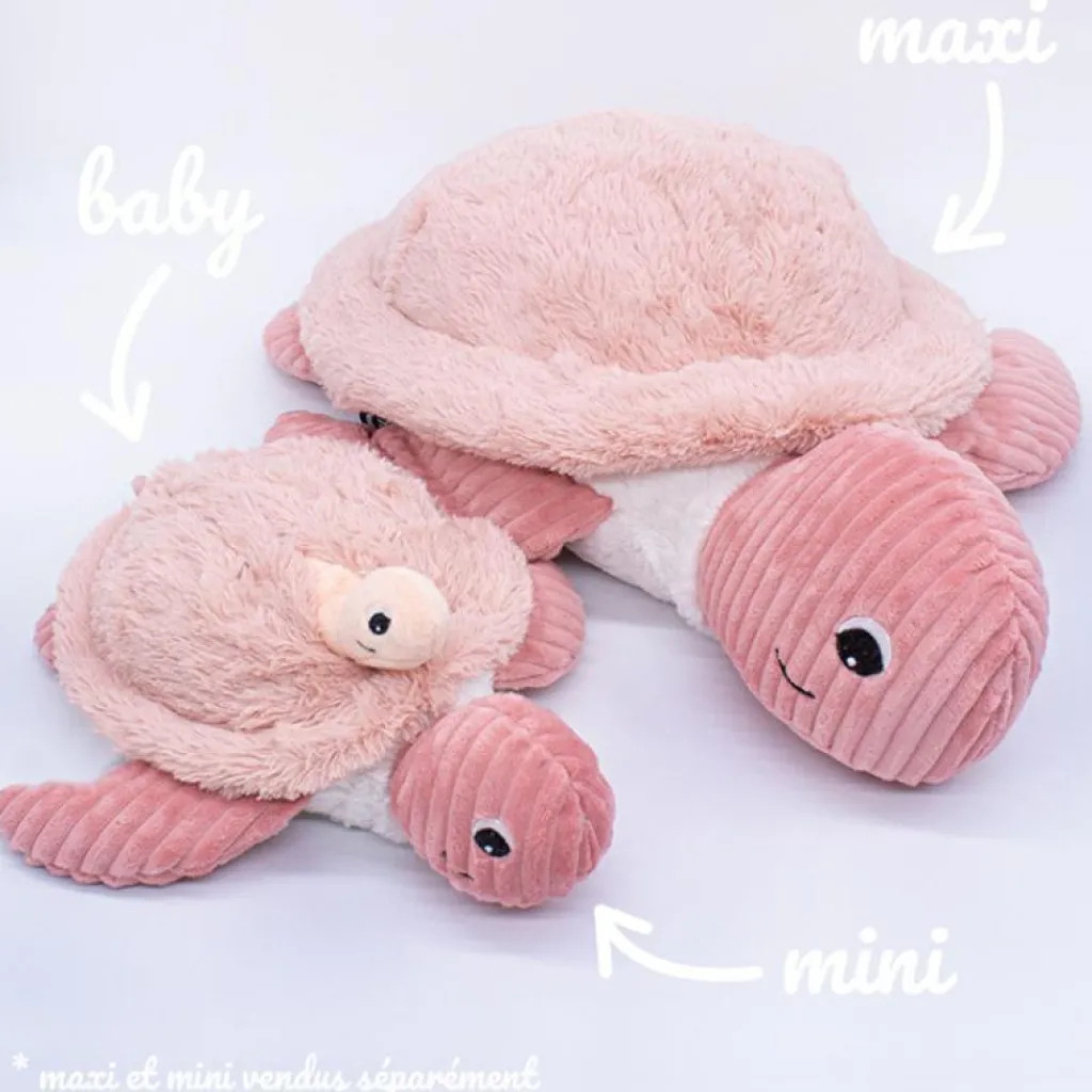 Online Peluche Les Ptipotos Sauvenou maman et bébé tortue rose (29 cm) Peluche Moyenne (20-59 Cm)