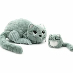 Sale Peluche Miaou le chat maman et bébé menthe (32 cm) Peluche Moyenne (20-59 Cm)