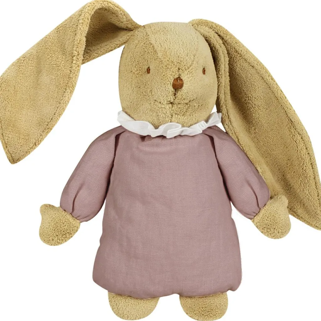 Hot Peluche musicale lapin nid d'ange vieux rose (28 cm) Peluche Musicale