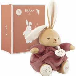 Peluche musicale Patapouf Lapin bordeaux (17 cm) Peluche Musicale