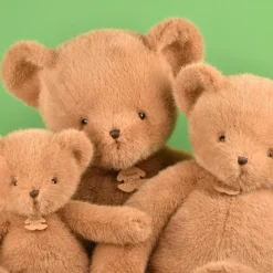 Hot Peluche ours Clémentin Praline Cacahuète (38 cm) Peluche Moyenne (20-59 Cm)