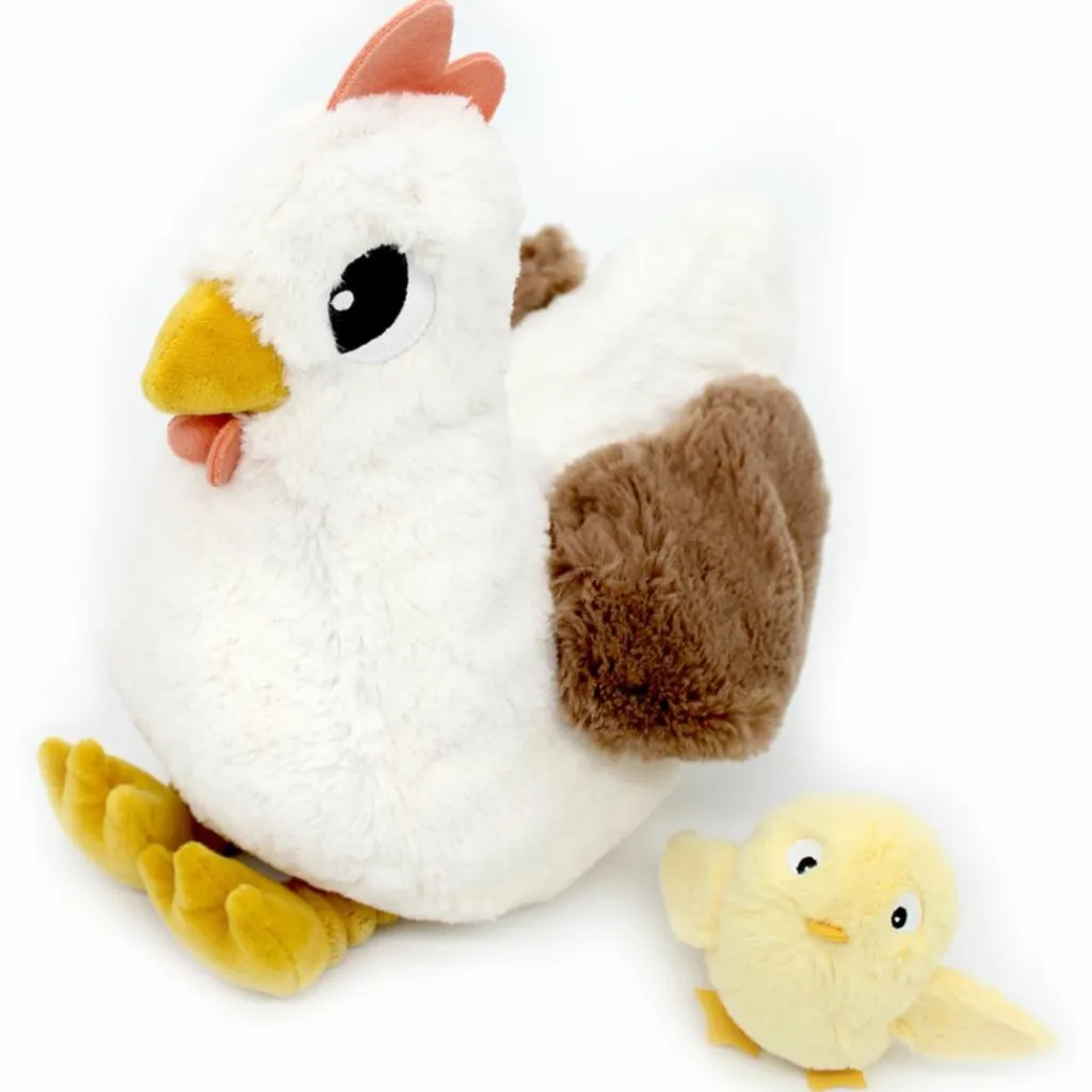 Outlet Peluche Pioupiou maman et bébé Les Ptipotos Blanc (32 cm) Peluche Moyenne (20-59 Cm)