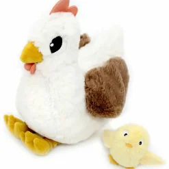 Outlet Peluche Pioupiou maman et bébé Les Ptipotos Blanc (32 cm) Peluche Moyenne (20-59 Cm)