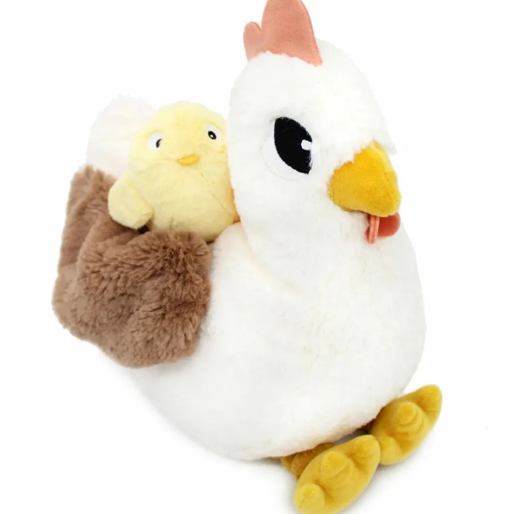 Outlet Peluche Pioupiou maman et bébé Les Ptipotos Blanc (32 cm) Peluche Moyenne (20-59 Cm)