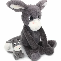 Best Peluche Poitou maman et bébé Les Ptipotos Gris (35 cm) Peluche Moyenne (20-59 Cm)