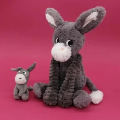 Best Peluche Poitou maman et bébé Les Ptipotos Gris (35 cm) Peluche Moyenne (20-59 Cm)
