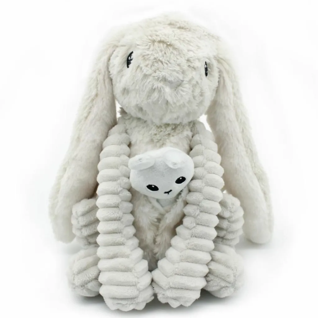 Clearance Peluche Toudou maman et bébé Les Ptipotos Gris clair (25 cm) Peluche Moyenne (20-59 Cm)