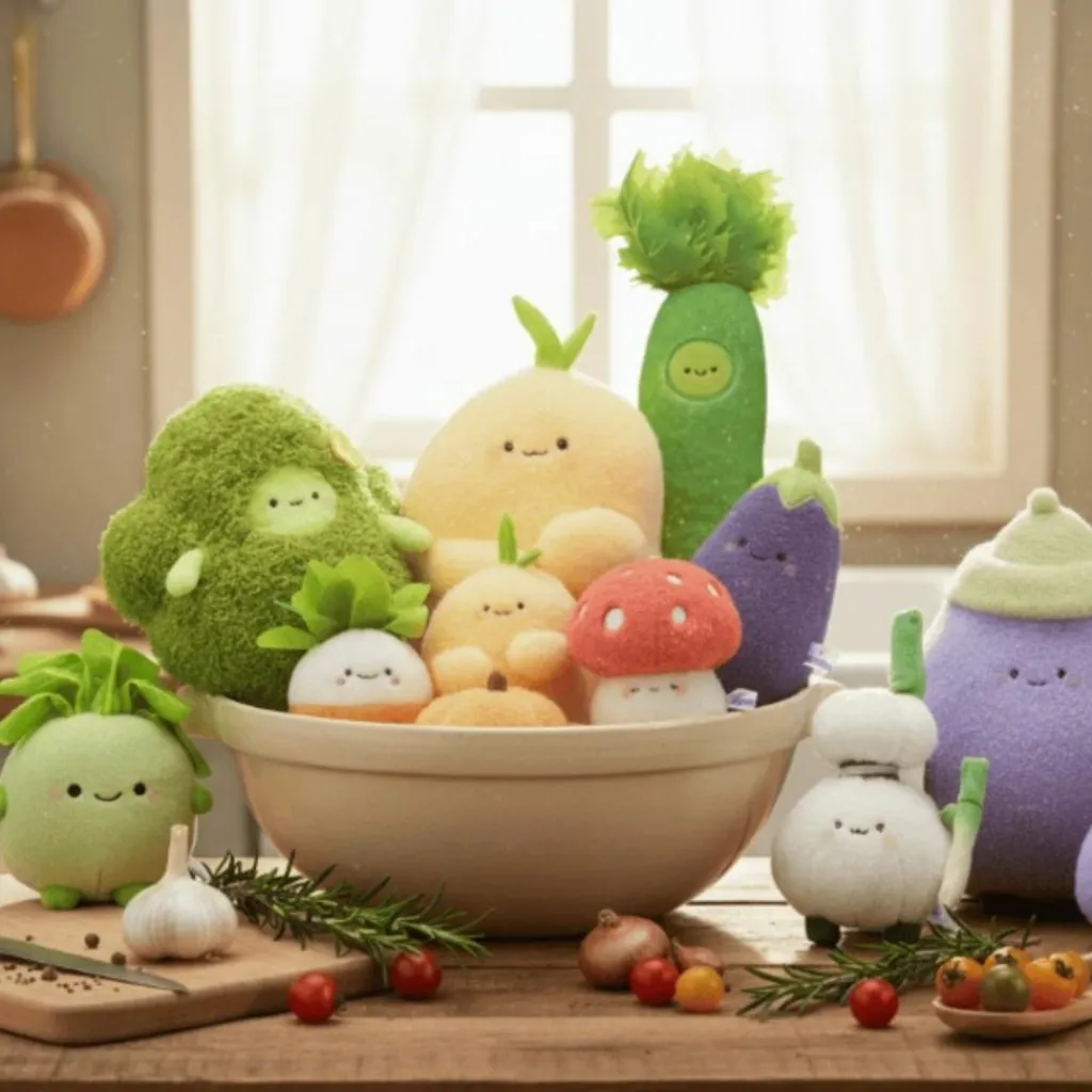 Best Peluche Veggies Champignon (25 cm) Peluche Moyenne (20-59 Cm)