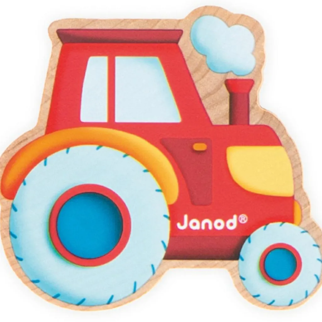 Clearance Perles à enfiler en bois Ferme potager (11 pièces) Jouet À Encastrer