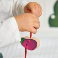 Clearance Perles à enfiler en bois Ferme potager (11 pièces) Jouet À Encastrer
