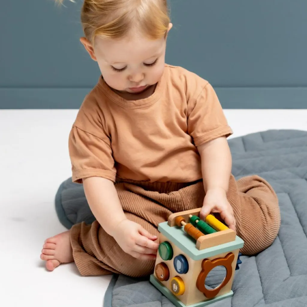 Clearance Petit cube d'activité en bois All animals Balle / Cube D'Activités
