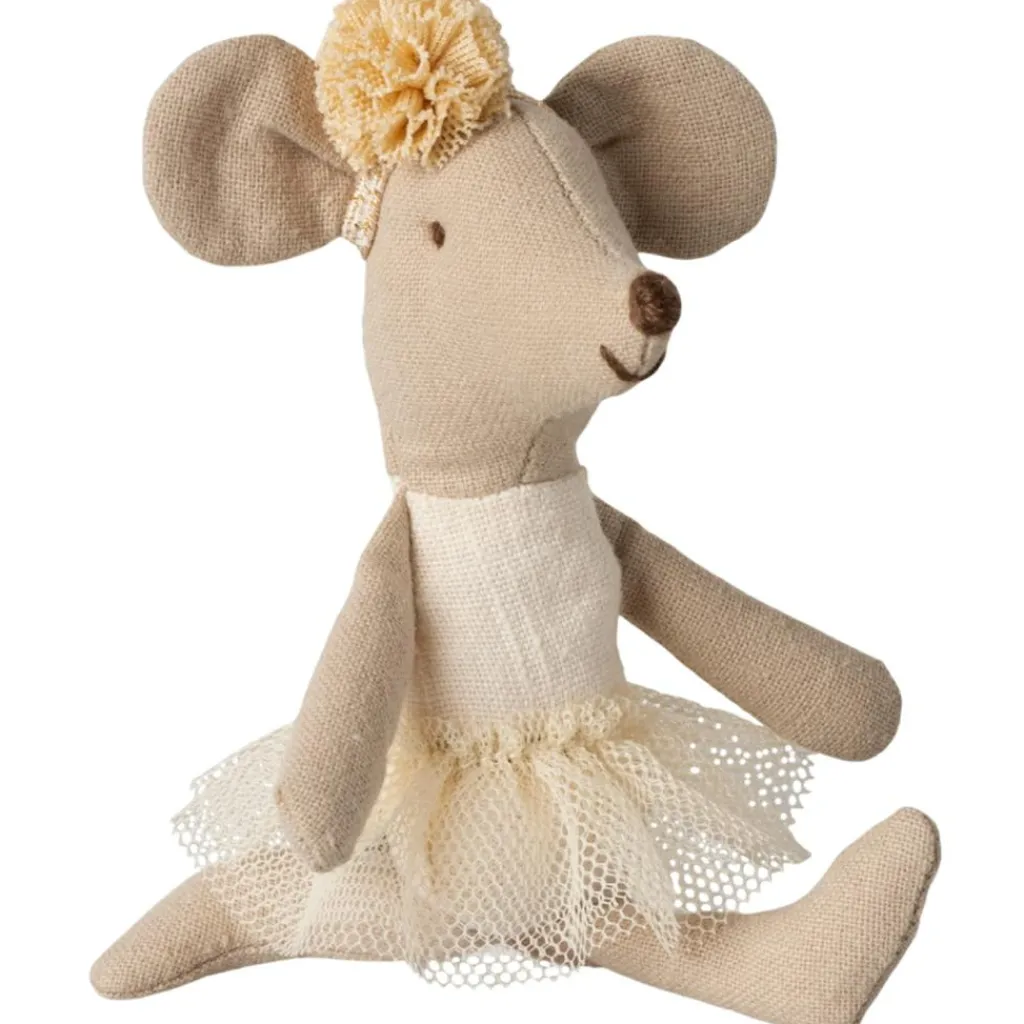 Sale Petite sœur Souris ballerine Blanc cassé Figurines De Jeu