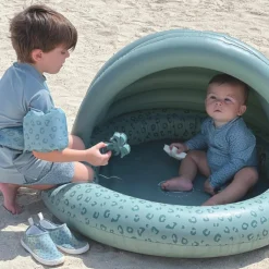 Piscine enfant avec auvent Léopard vert (100 cm) Enfant Piscine Enfant