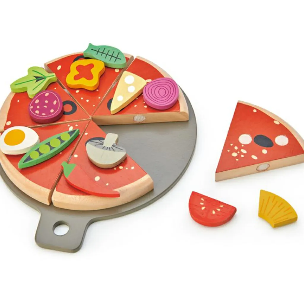 Pizza en bois Dînette Et Aliments Factices