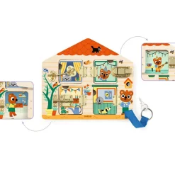 Sale Planche à cadenas en bois Cabanalock Jeu De Motricité Fine