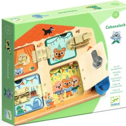 Sale Planche à cadenas en bois Cabanalock Jeu De Motricité Fine