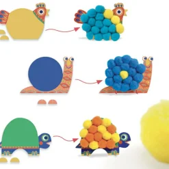 Sale Pompons à coller Animaux tout doux Activités Manuelles