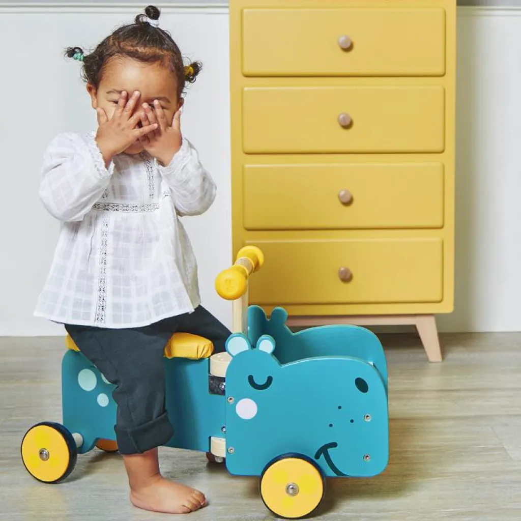 Porteur en bois Hippopotame Porteur