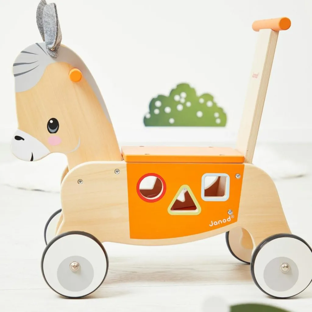 Porteur en bois Âne Ferme Porteur