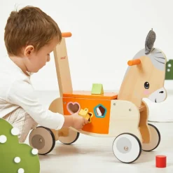 Porteur en bois Âne Ferme Porteur