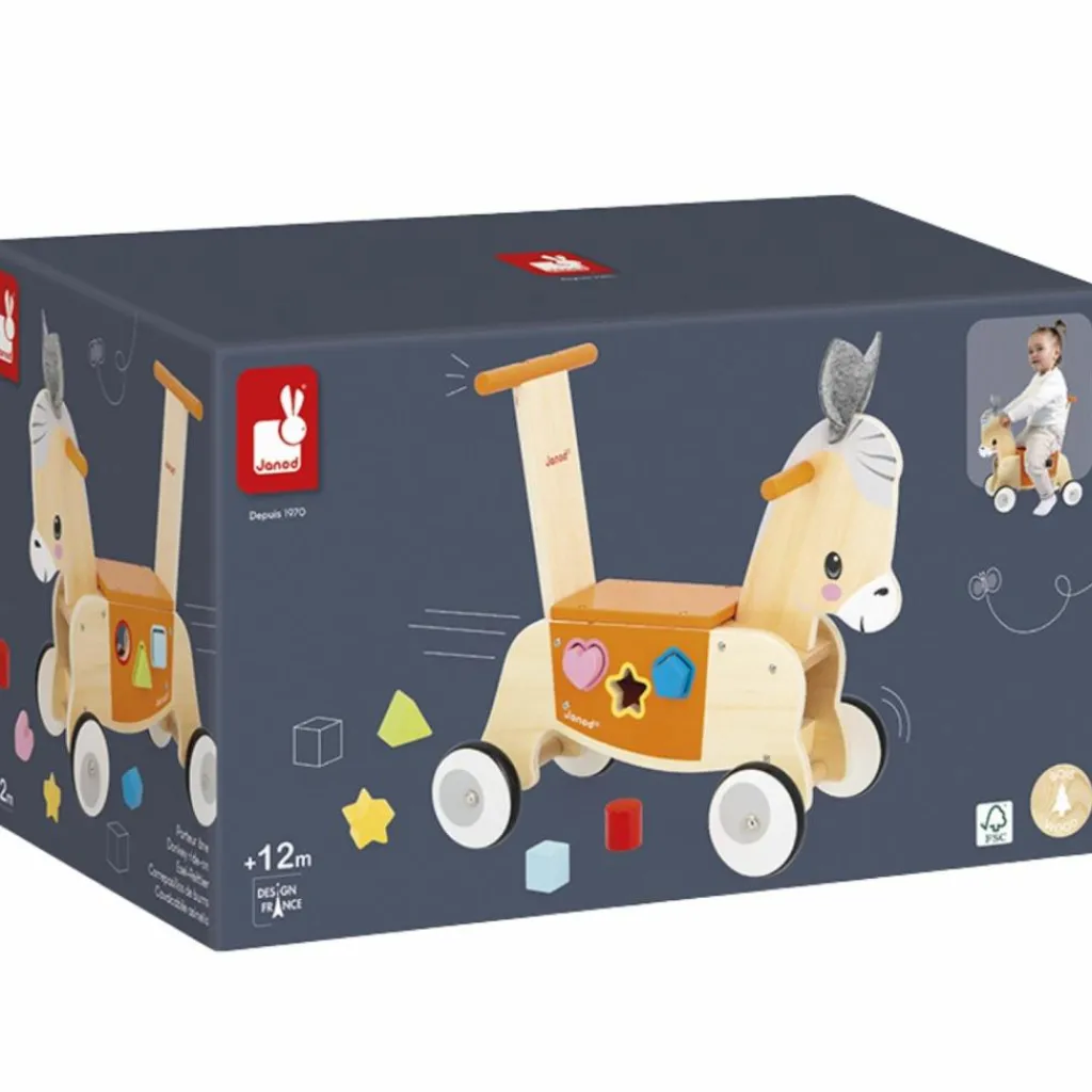 Porteur en bois Âne Ferme Porteur