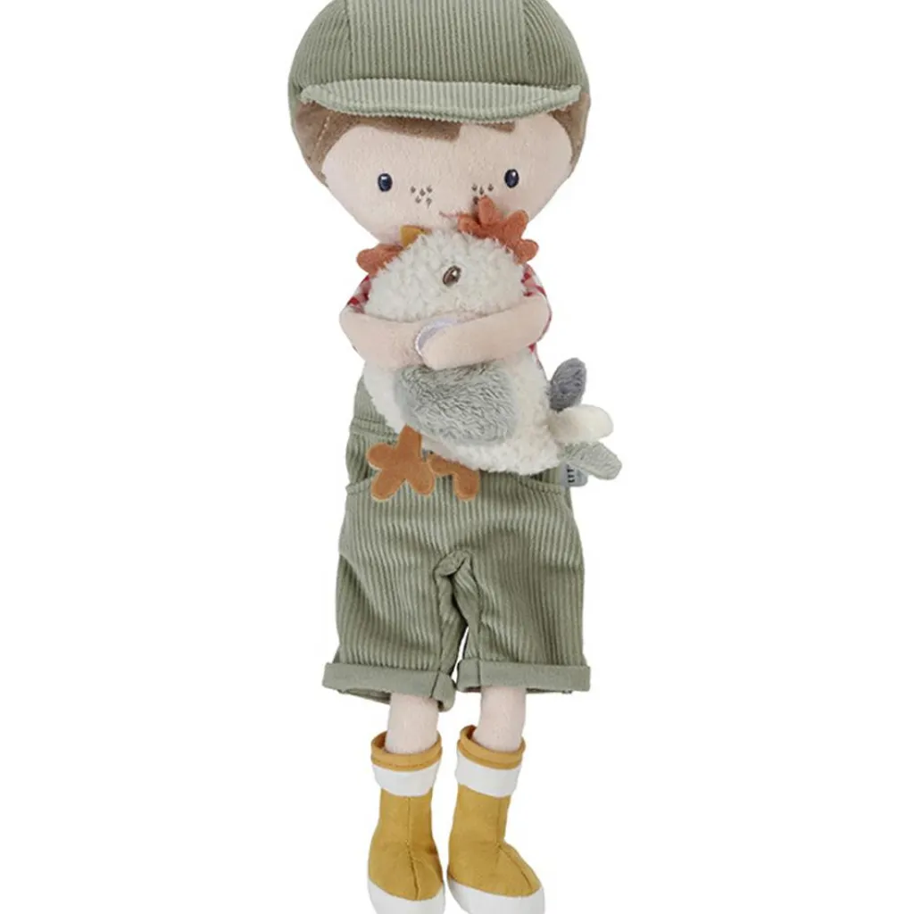 Clearance Poupée Jim ferme avec poule (35 cm) Poupée / Poupon