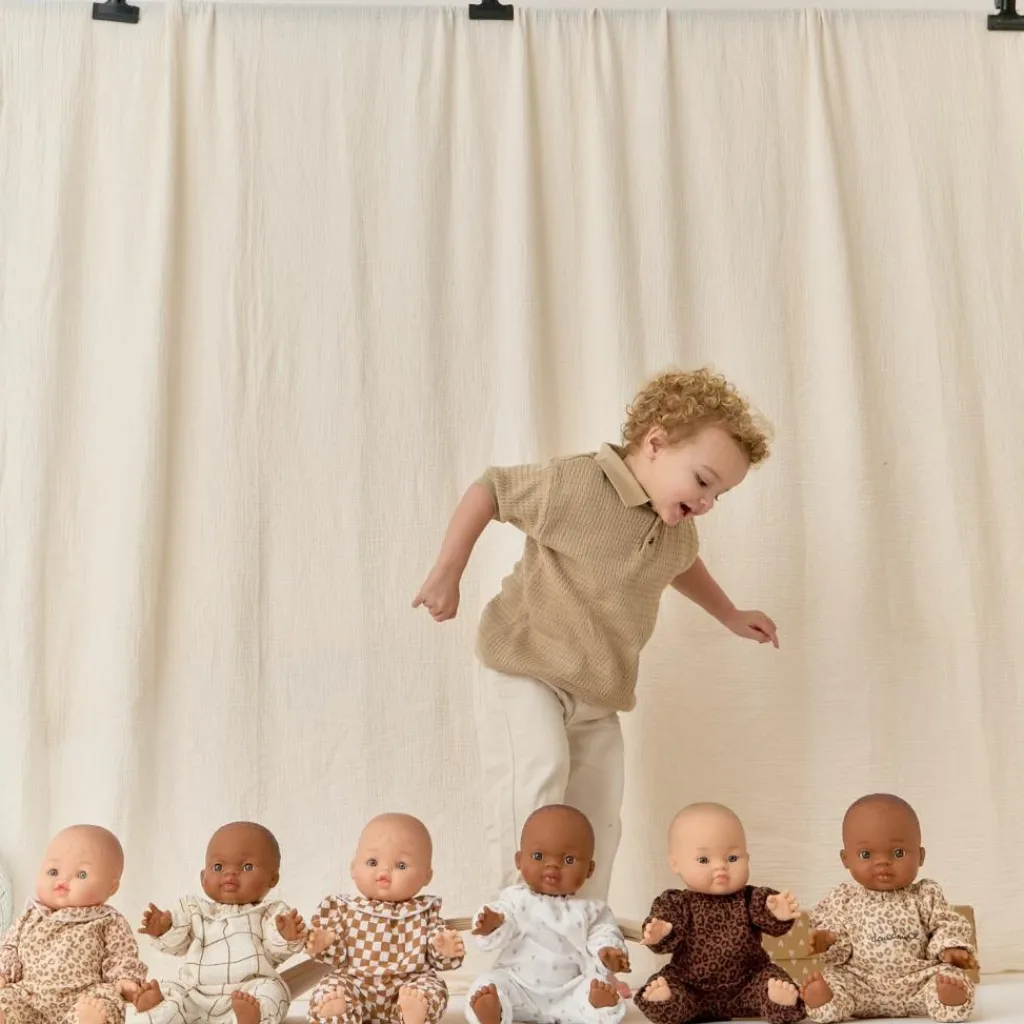 Best Poupée Romy avec tenue col Gaze Léopard Marron Accessoires Poupée