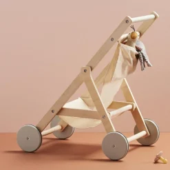 Clearance Poussette en bois pour poupée nature Poussette Pour Poupée
