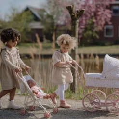 Hot Poussette pour poupée en métal rose Poussette Pour Poupée