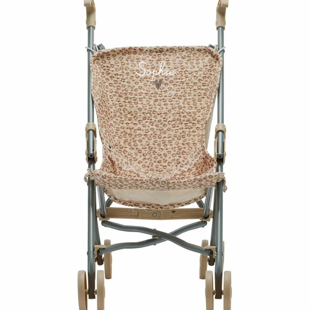 Sale Poussette pour poupée Gaze Léopard (personnalisable) Poussette Pour Poupée
