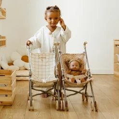 Sale Poussette pour poupée Gaze Léopard (personnalisable) Poussette Pour Poupée