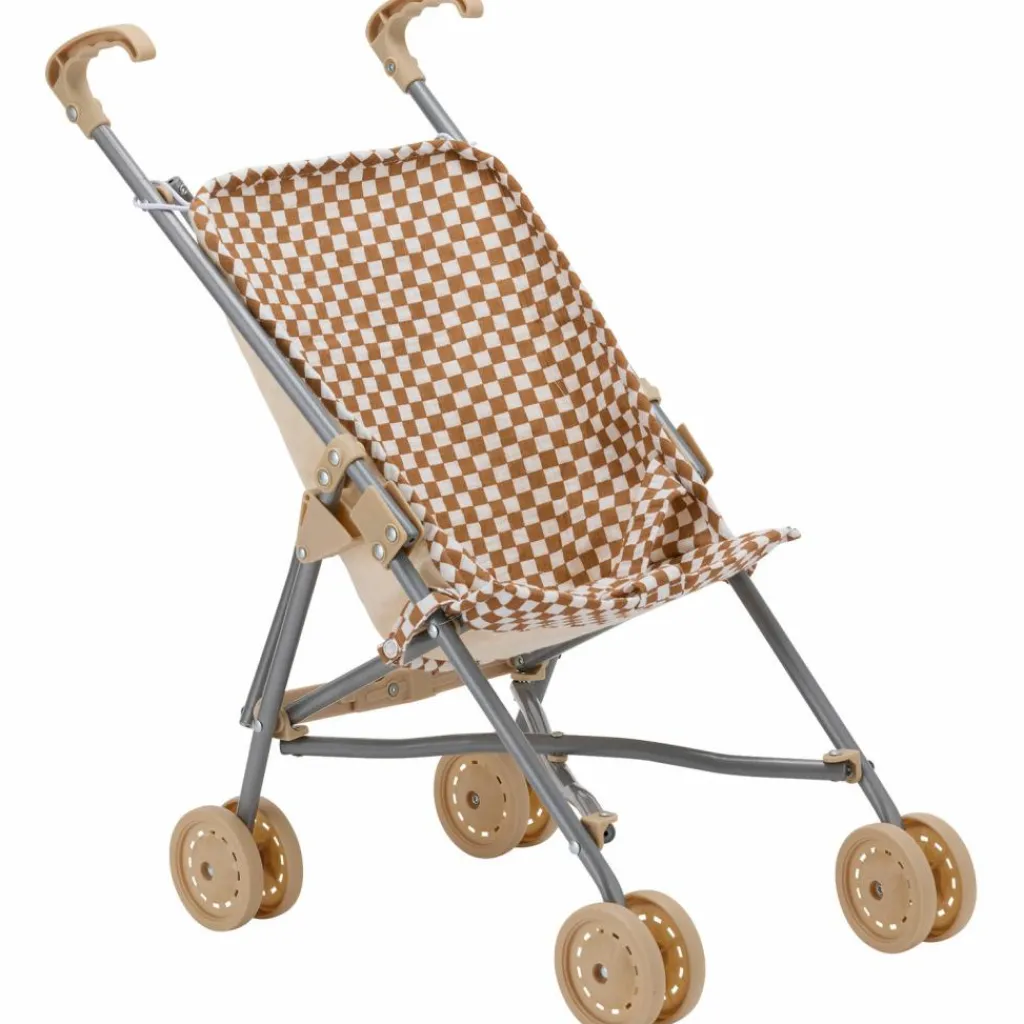 Clearance Poussette pour poupée Gaze Damier Poussette Pour Poupée