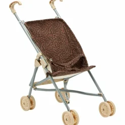 Hot Poussette pour poupée Gaze Léopard Marron (personnalisable) Poussette Pour Poupée