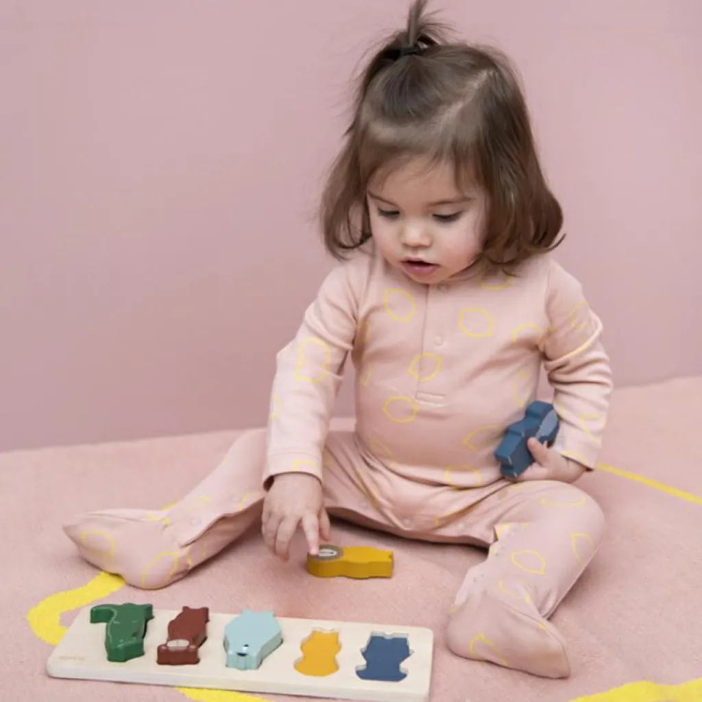 New Puzzle à encastrement en bois Animaux Puzzle